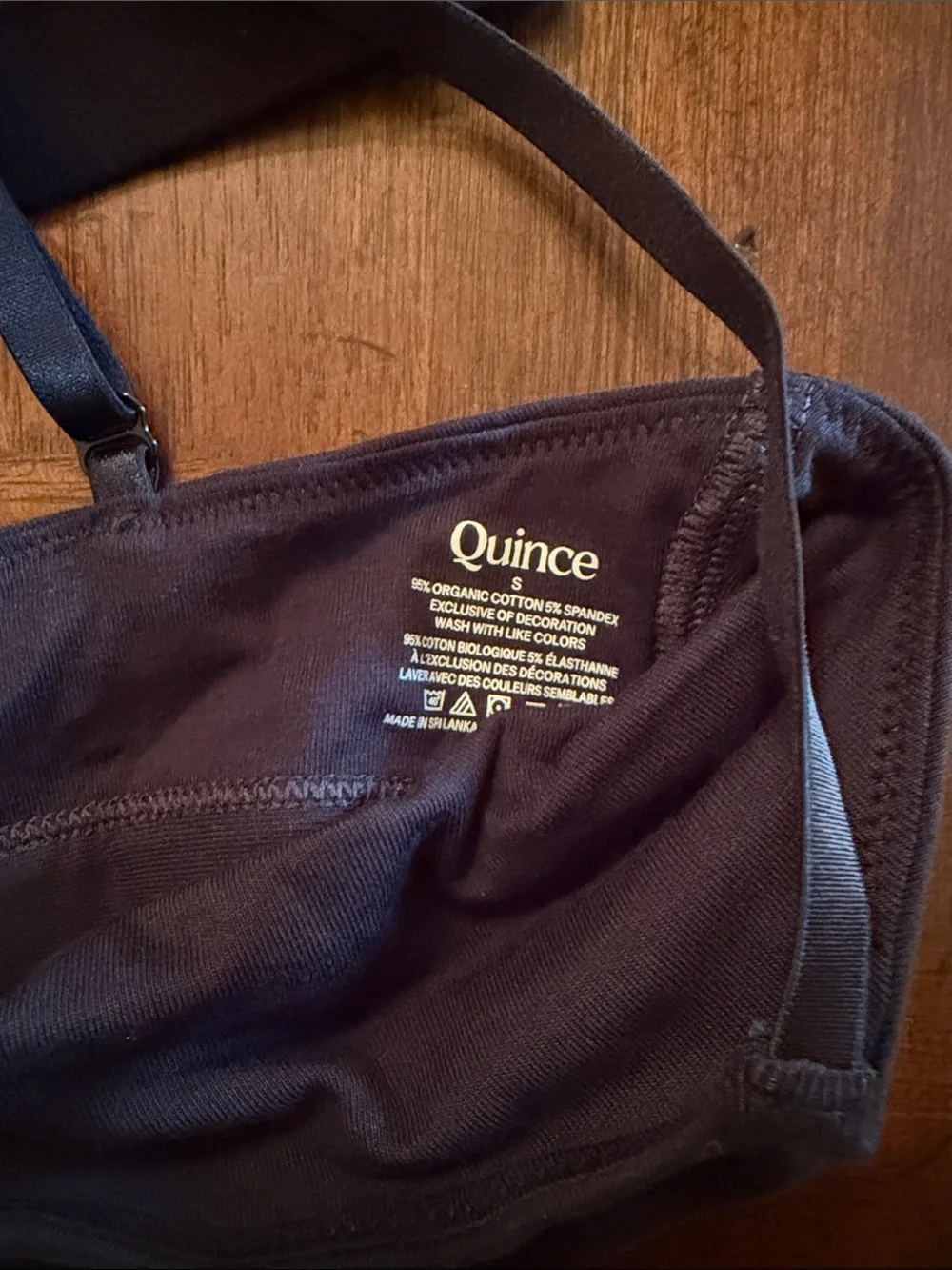 Quince 2 Black Minimal Scoop Bralette - Picture 3 of 3